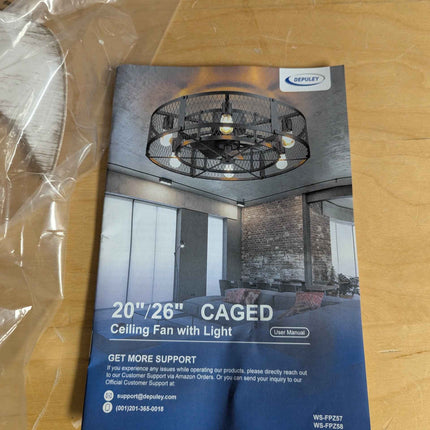 Depuley Flush Mount Ceiling Fan: 26 Inch Low Profile Ceiling Fans with Lights an