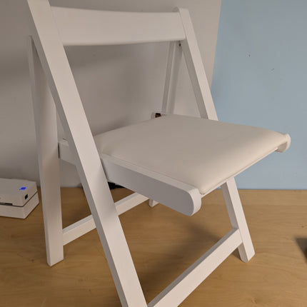 FUNROLUX Wooden Folding Dining Chairs with Padded Seats 2 Pack Foldable Chair fo