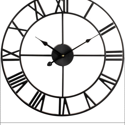 LEIKE Large Wall Clocks for Home Decor,Modern, 16" Round, Rustic, Silent Non Tic