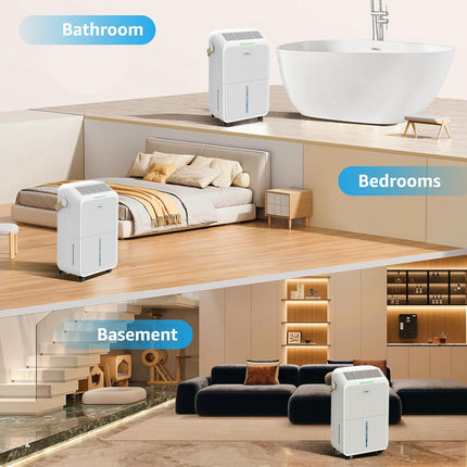 Dehumidifier for Basement with Drain Hose Max 34 Pints, KNKA 2000 Sq.Ft Dehumidi