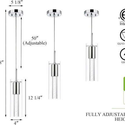 XiNBEi Lighting Pendant Lighting 1 Light Mini Pendant Lights with Glass