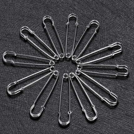 CeAnGye Heavy Duty Safety Pins, 30 Pcs, 4" Silver Metal, Large, Sturdy, Practica