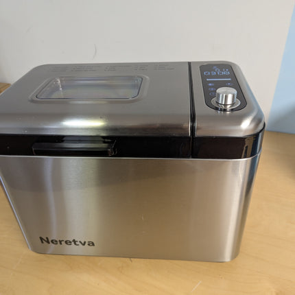 FAULTY Neretva Bread Maker, 3.3LB Larger Bread Machine 15-in-1 Stainless Steel &