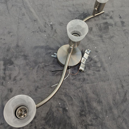 XiNBEi Lighting Track Lighting, 3 Light Wave Track Light with Glass Modern Ceili