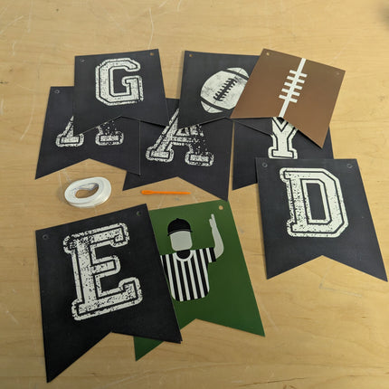 Football game day garland party decorations