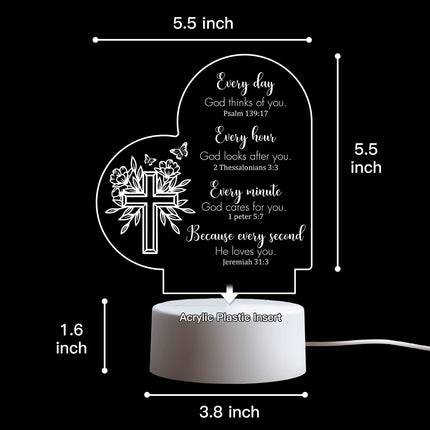 Christian Gifts for Women, Acrylic Night Light, Inspirational Gifts for Women, R