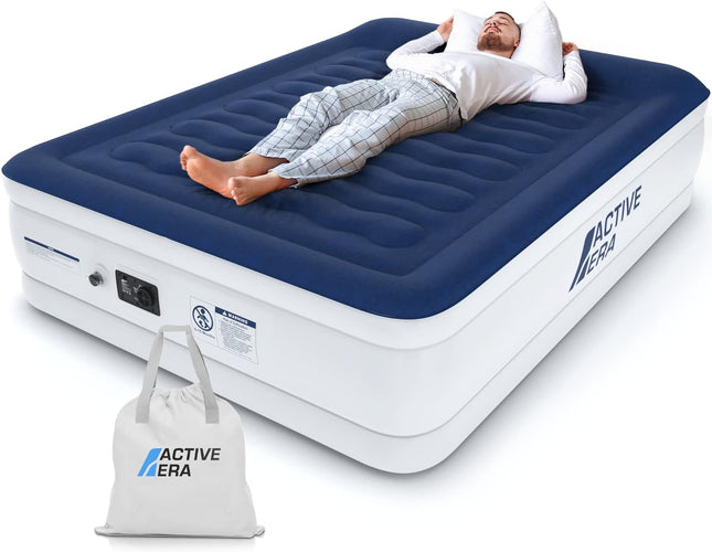 Active Era Luxury Air Mattress with Built-in Electric Pump & Raised Pillow