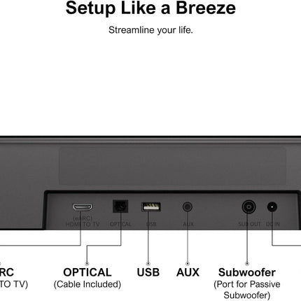 ULTIMEA 5.1ch Sound Bar with Dolby Atmos, Surround Sound System for TV, App Cont