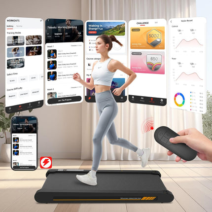 Sperax 4-in-1 Walking Vibration Pad Treadmill, 2.5 HP Under Desk with App Control, 350 lb Capacity (No Remote)