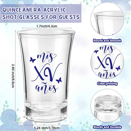 Havawish 25 Sets Quinceanera Party Favors for Guests Quinceanera Acrylic Clear S