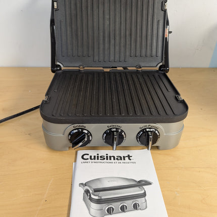(Used-Fair) Cuisinart 5-in-1 Griddler with Reversible Nonstick Grill and Griddle