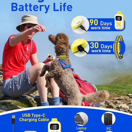 DOGLinsen 2-in-1 Bark and Shock Collar for Dogs, Smart Anti Barking Dog Training