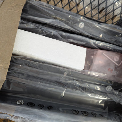 VASAGLE Tall Side Table, Telephone Table, End Table with 2 Mesh Shelves，Rustic B