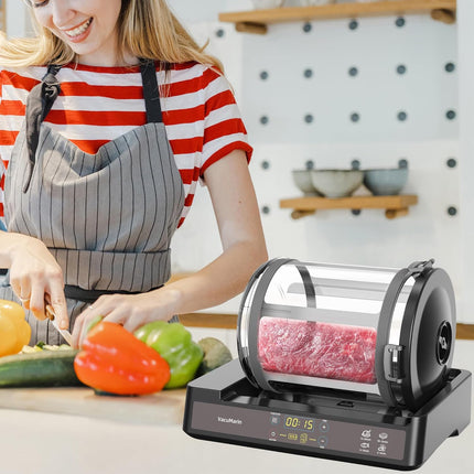 15 Minute Vacuum Tumbler Marinator for Meat Vegetable with Leak Proof Clip https