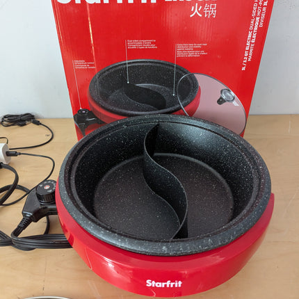 Starfrit The Rock Dual-Sided Electric Hot Pot - 3L - Rock.Tec Non-Stick - Variab