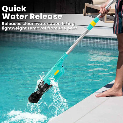 Efurden Handheld Pool Vacuum, Rechargeable Pool Cleaner with Running Time up to