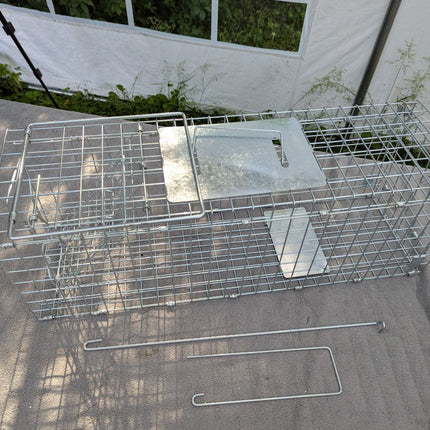 Folding Collapsible Humane Live Animal Cage Trap No-Kill Trapping Kit for Humane