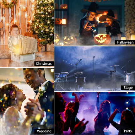 Donner DFM-500 500W Fog Machine with Controllable RGB LED Lights, DJ Smoke Machi