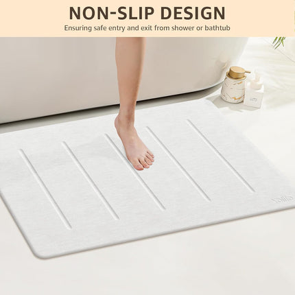 Yolife Stone Bath Mat Large, 32" x 20" Diatomaceous Earth Bath Mat for Bathroom,