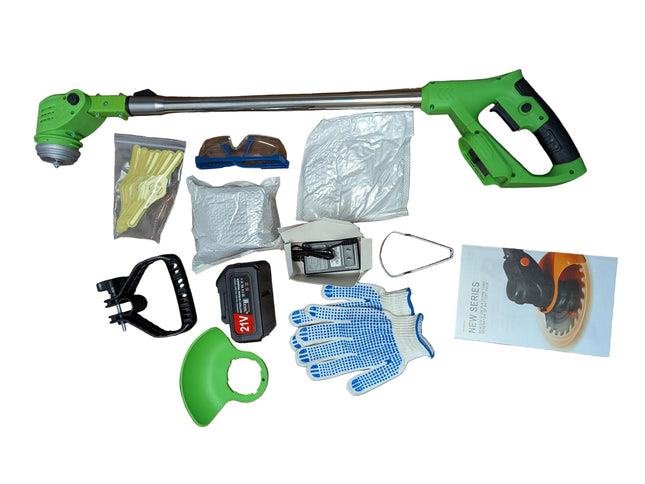 Cordless Electric Weed Wacker with 2 x 4.0Ah Batteries, Sawblade & Stringless Brush Cutter for Yard Clearing