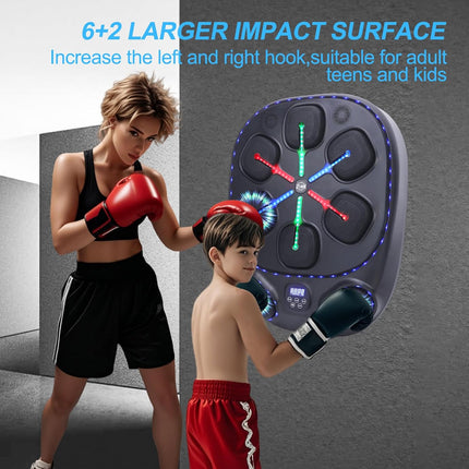 Upgraded Smart Music Boxing Machine for Adults and Kids, 6+2 Punching and 9 Mode