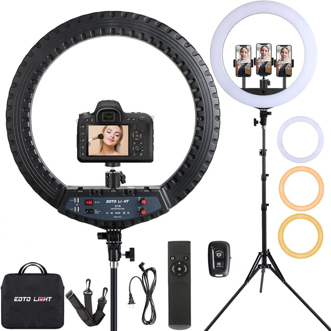 21 inch LED Ring Light with Tripod Stand, Video Ring Light for Selfie Photograph