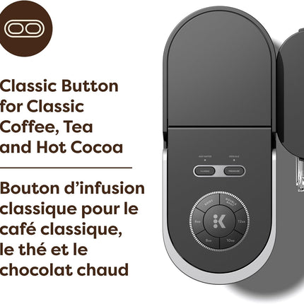 Keurig K-Crema Single Serve K-Cup Pod Coffee Maker, Black
