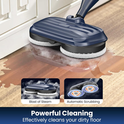 DEVOAC VM6 Steam Mop with Rotating Pads, 10 in 1 Lightweight Steam Mop & 3 Steam