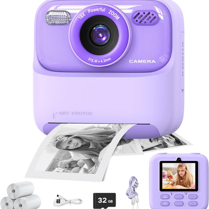 masterbee Kid Camera Instant Print Photo, Birthday Gifts for Girls and Boys, Kid