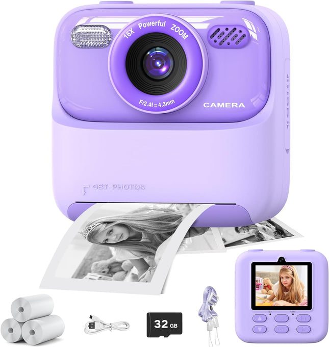 masterbee Kid Camera Instant Print Photo, Birthday Gifts for Girls and Boys, Kid