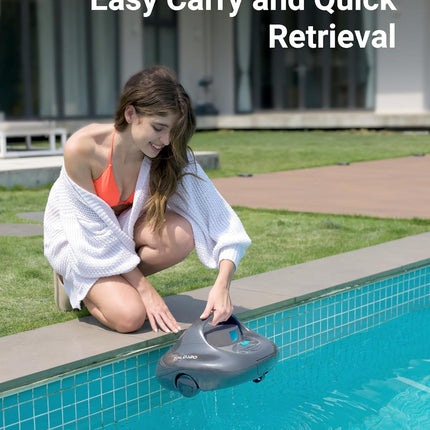 TALOSBO Pleco Se Robotic Pool Cleaner with 130Min Runtime, Cordless Pool Vacuum
