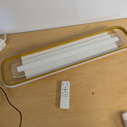 Becailyer 72W Dimmable LED Ceiling Light, 31.4" Modern Ceiling Lamp, Gold Metal
