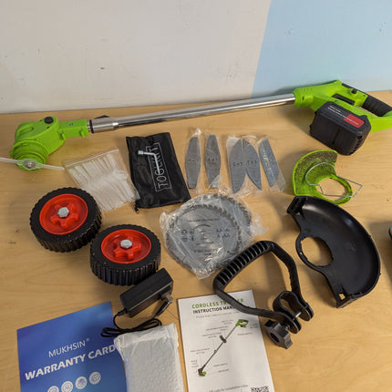 weed wacker eater battery powered - cordless electric weed wacker wheels grass t