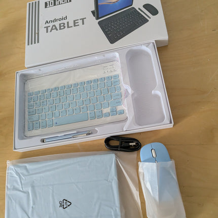 10 Inch Tablet 2 in 1 Android 15 Tablets with Keyboard Tabletas, Include Mouse S