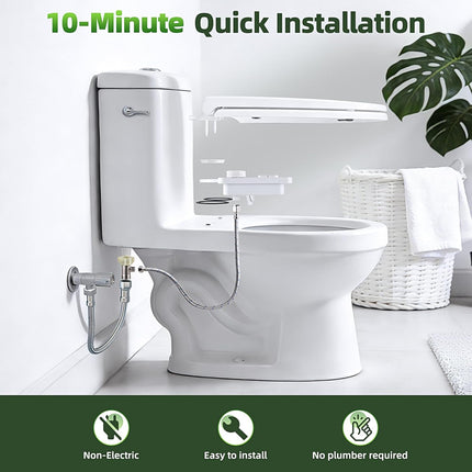 SAMODRA Bidet Attachment Non-Electric Cold Water Bidet Toilet Seat Attachment wi