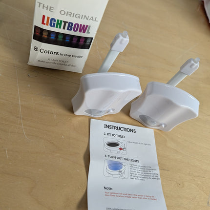 2-Pack Toilet Night Lights Motion Detection 8-Color Change Sensor Activated, Kom