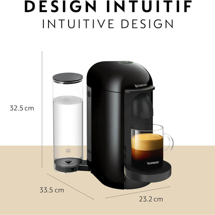 Nespresso Vertuo Plus Coffee and Espresso Machine by Breville - Ink Black