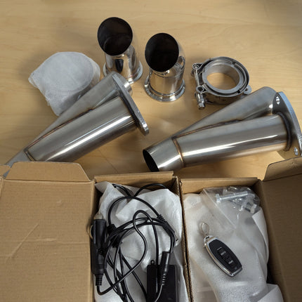 SPELAB 2.5 Inch Dual Electric Exhaust Cutout Valve Remote Switch