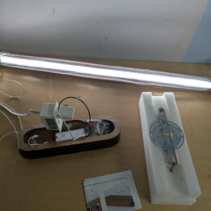 YISDESIGN 39" Wood Linear Pendant Light LED Dimmable Hanging Light Dinning Room