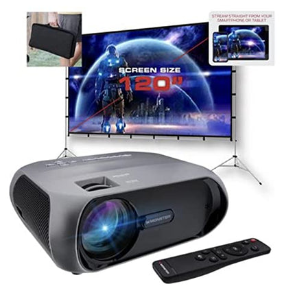 Monster Vision - Image Stream Projector (UP to 120") with screen
