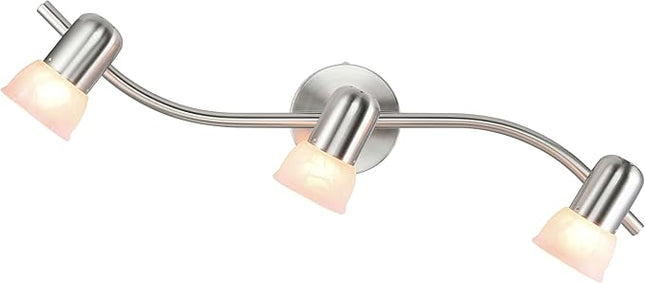 XiNBEi Lighting Track Lighting, 3 Light Wave Track Light with Glass Modern Ceili
