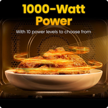 Chefman 1.1 Cu Ft Countertop Microwave Oven, 1000W, 10 Power Levels