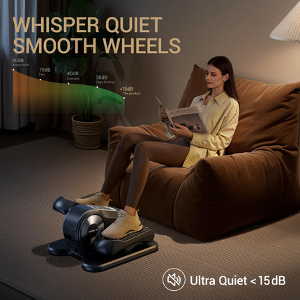 Under Desk Elliptical Machine, Electric Seated Pedal Exerciser, Mini Ellipse Leg
