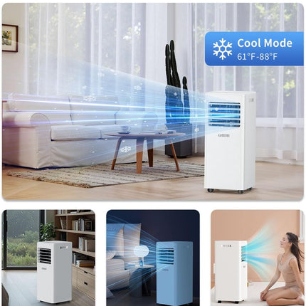 GRIDR Portable Air Conditioners, 8,000 BTU AC Unit for Bedroom with 4 Modes Cool