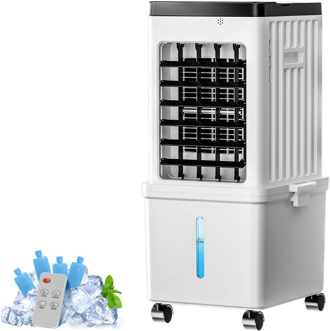 SimerSure 3-in-1 Portable Evaporative Air Cooler with Removable Water Tank, Ice Packs, Timer & Remote Control