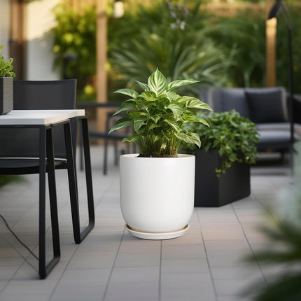 SUNPOTFOR Plant Pot 12 inch - Ceramic Pot for Plants Indoor Outdoor Large Plante