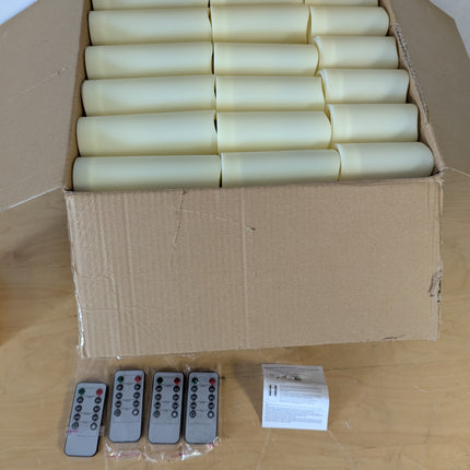 pliadvbu Flameless LED Candles 72 Pack, Outdoor Waterproof Realistic Votive Candles with Remote & Timer for Weddings