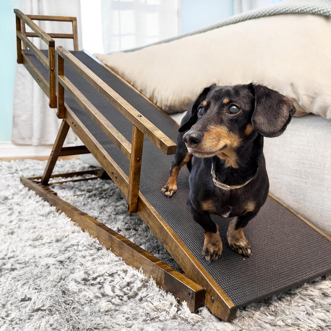 DoggoRamps Dog Ramp for Bed - Adjustable Dog Ramp for High Beds up to 37" Tall w