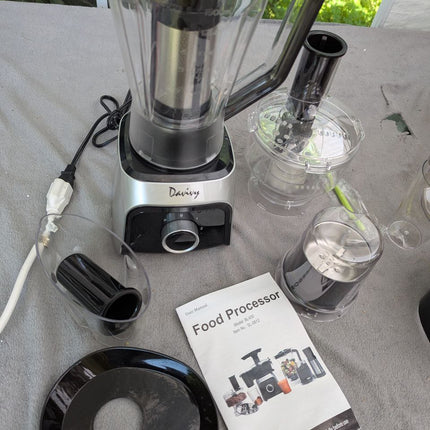 Davivy Food Processors Combo,Centrifugal Juicer,3CUP Electric Food Processor, 50