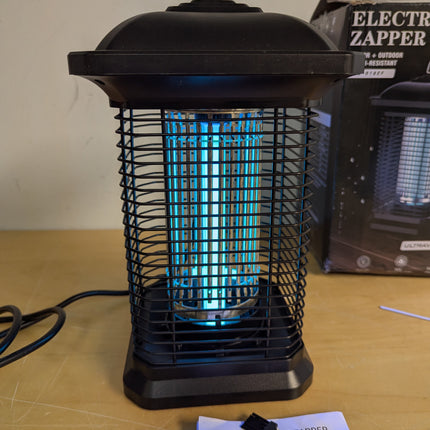 AMUFER 18W Bug Zapper for Outdoor & Indoor, Blue Violet UV Lamp, Electric Mosquito & Fly Killer, 1/2 Acre Coverage